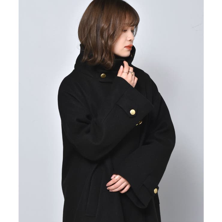 超希少】高級 ミンク襟 ラミエンヌ ロングコート レトロ 黒 日本製 15  