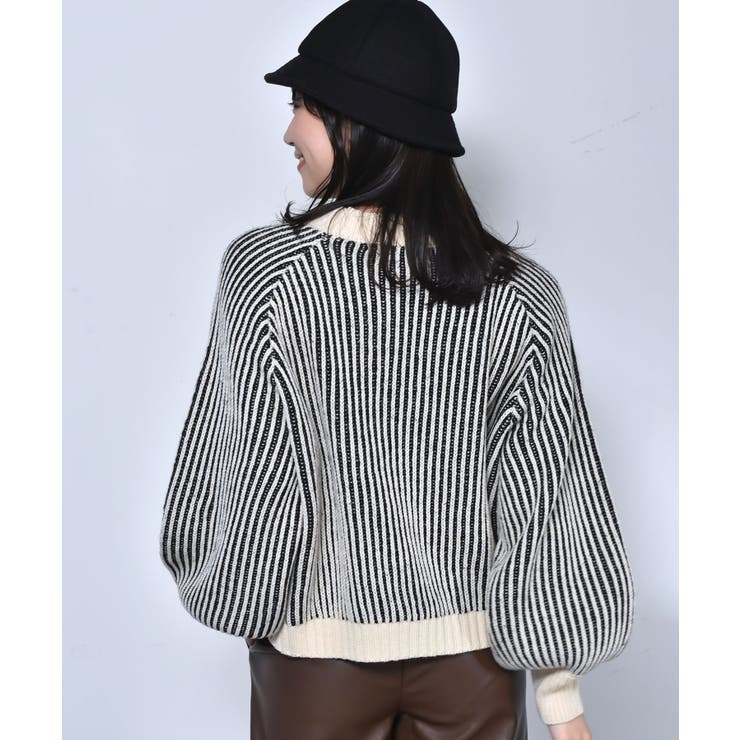 ■RETRO GIRL■ 配色リブ編みニット | RETRO GIRL | 詳細画像10 