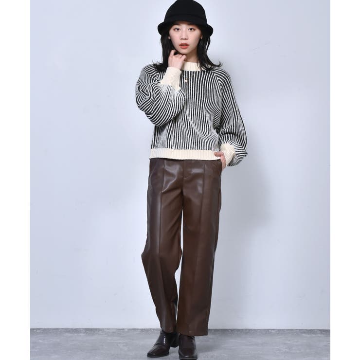 ■RETRO GIRL■ 配色リブ編みニット | RETRO GIRL | 詳細画像11 