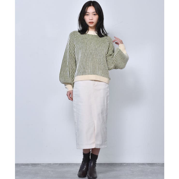 ■RETRO GIRL■ 配色リブ編みニット | RETRO GIRL | 詳細画像13 