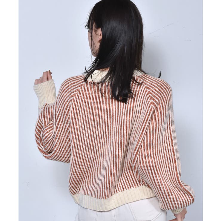 ■RETRO GIRL■ 配色リブ編みニット | RETRO GIRL | 詳細画像16 