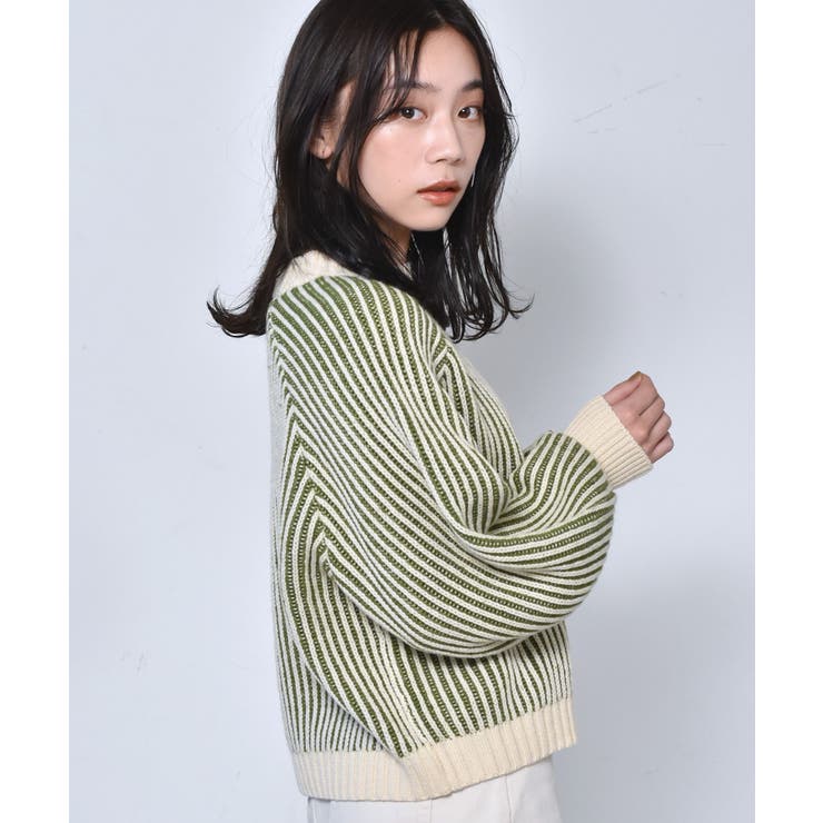 ■RETRO GIRL■ 配色リブ編みニット | RETRO GIRL | 詳細画像17 