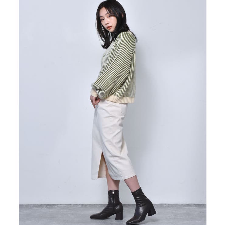 ■RETRO GIRL■ 配色リブ編みニット | RETRO GIRL | 詳細画像18 