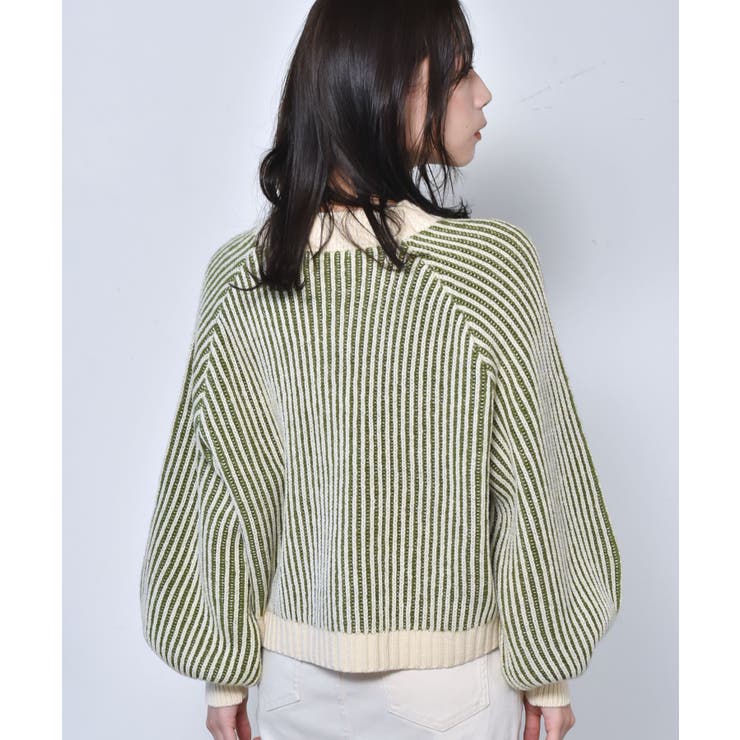 ■RETRO GIRL■ 配色リブ編みニット | RETRO GIRL | 詳細画像2 