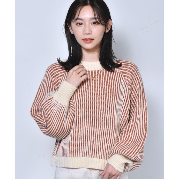 ■RETRO GIRL■ 配色リブ編みニット | RETRO GIRL | 詳細画像3 