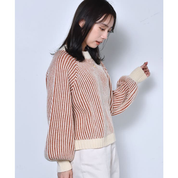 ■RETRO GIRL■ 配色リブ編みニット | RETRO GIRL | 詳細画像5 