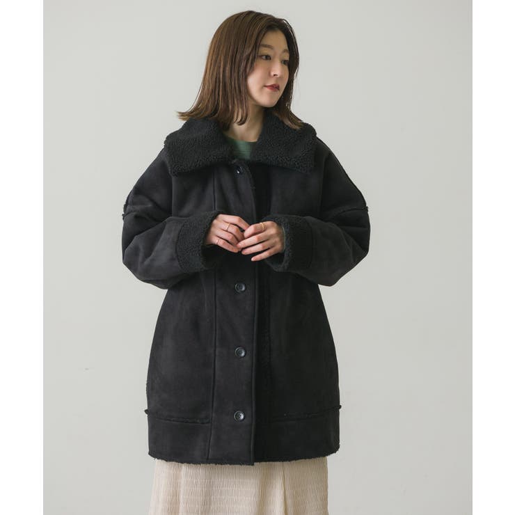 ヴィンテージ！超絶人気カラーブラック！ツギハギ！リアルムートンダッフルパーカー ヴィンテージ！超絶人気カラーブラック！ツギハギ！リアルムートン