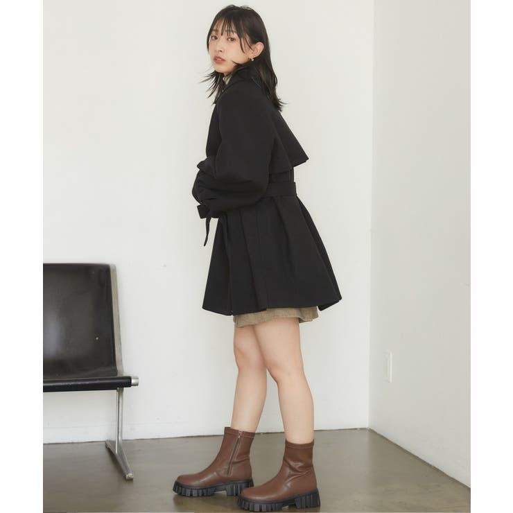 共ベルト付ケープコート | RETRO GIRL | 詳細画像14 