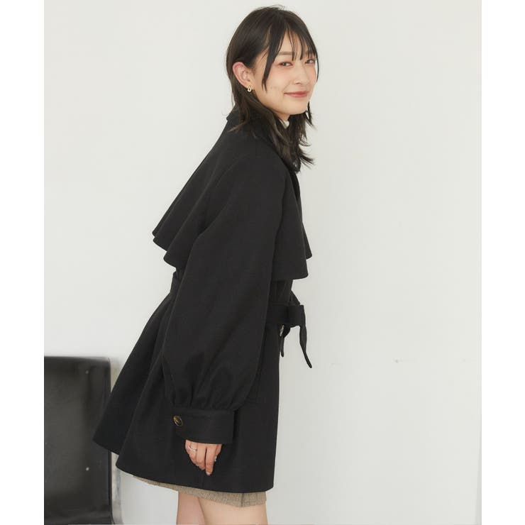 共ベルト付ケープコート | RETRO GIRL | 詳細画像17 