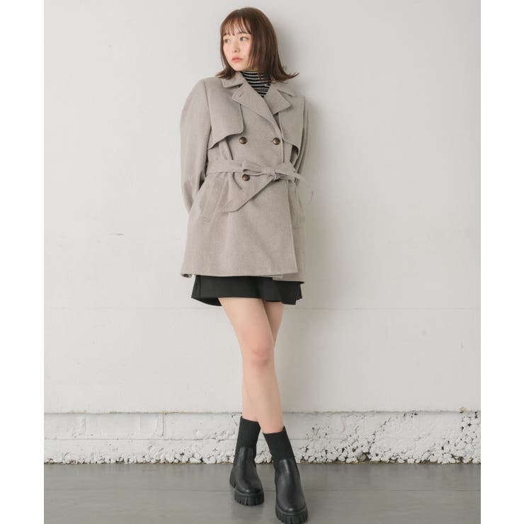 共ベルト付ケープコート | RETRO GIRL | 詳細画像20 