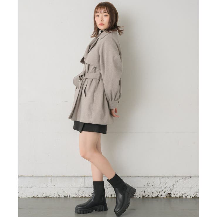共ベルト付ケープコート | RETRO GIRL | 詳細画像22 