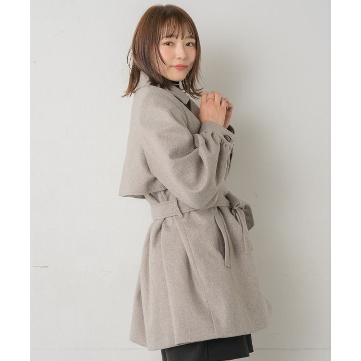 共ベルト付ケープコート | RETRO GIRL | 詳細画像25 