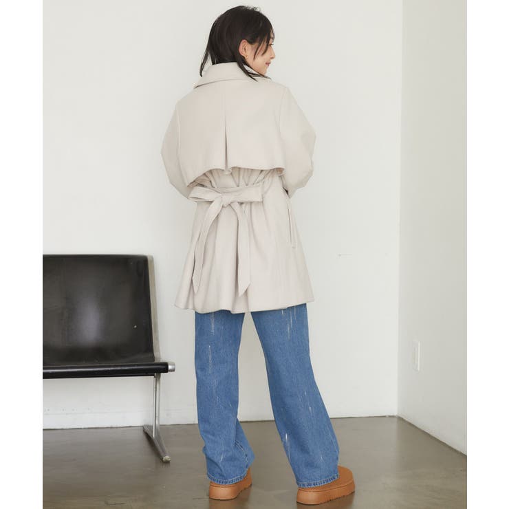 共ベルト付ケープコート | RETRO GIRL | 詳細画像7 