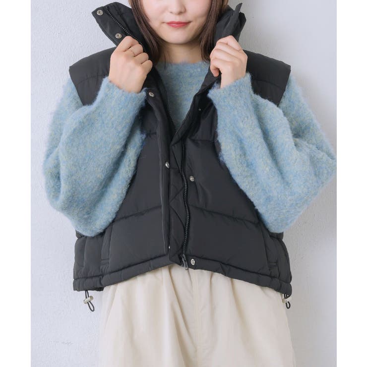 BLK1 | 中綿ベスト ■レトロガール■ファイバーダウンベスト | RETRO GIRL