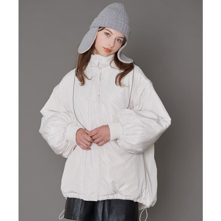 WHT2 | 袖2wayモンスタージャケット レトロガール 中綿ブルゾン | RETRO GIRL