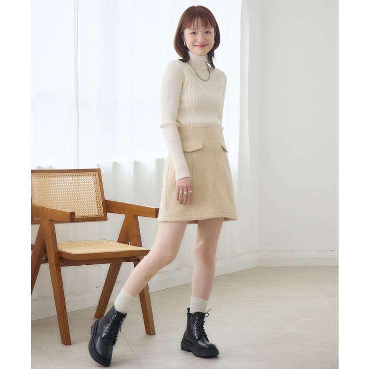 【WEB限定カラー追加】リブハイネックニット | RETRO GIRL | 詳細画像13 