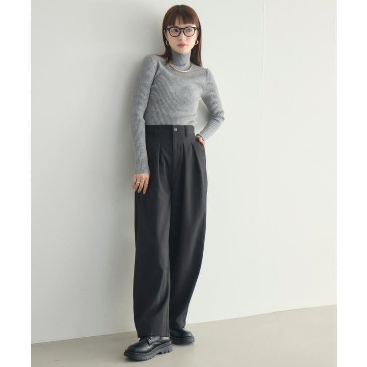 【WEB限定カラー追加】リブハイネックニット | RETRO GIRL | 詳細画像32 