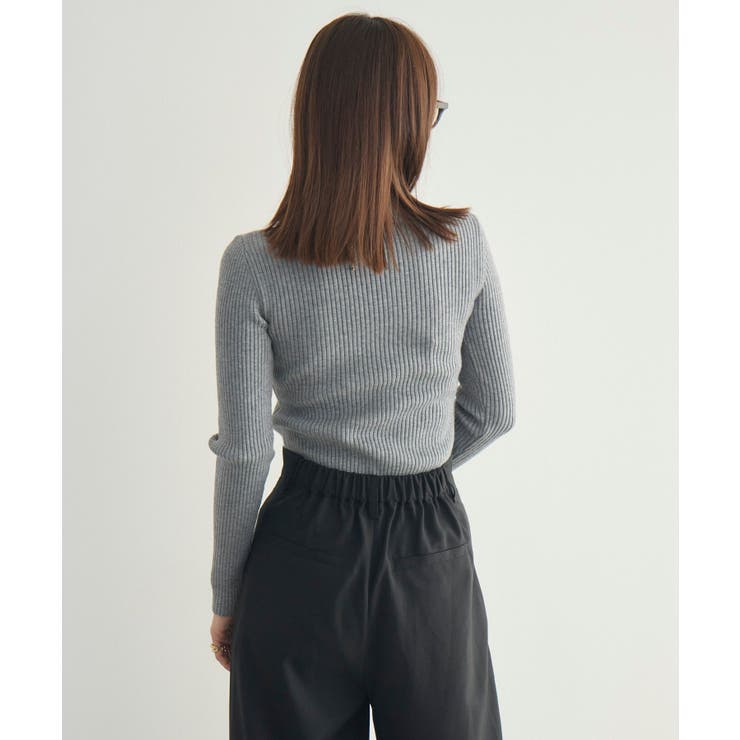 WEB限定カラー追加】リブハイネックニット[品番：RTGW0007328