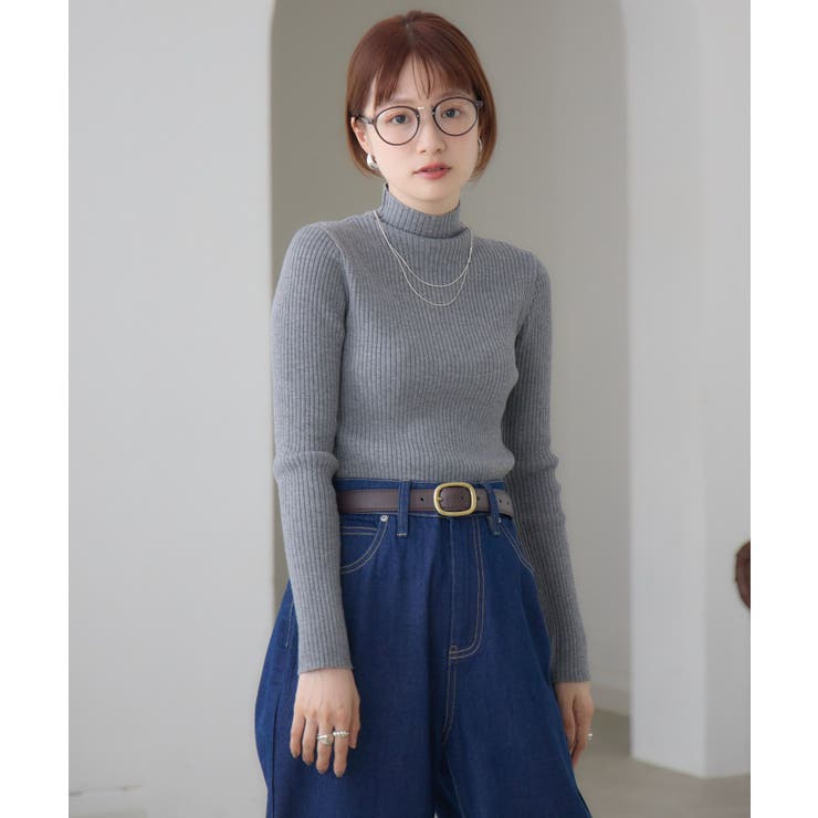 【WEB限定カラー追加】リブハイネックニット | RETRO GIRL | 詳細画像41 