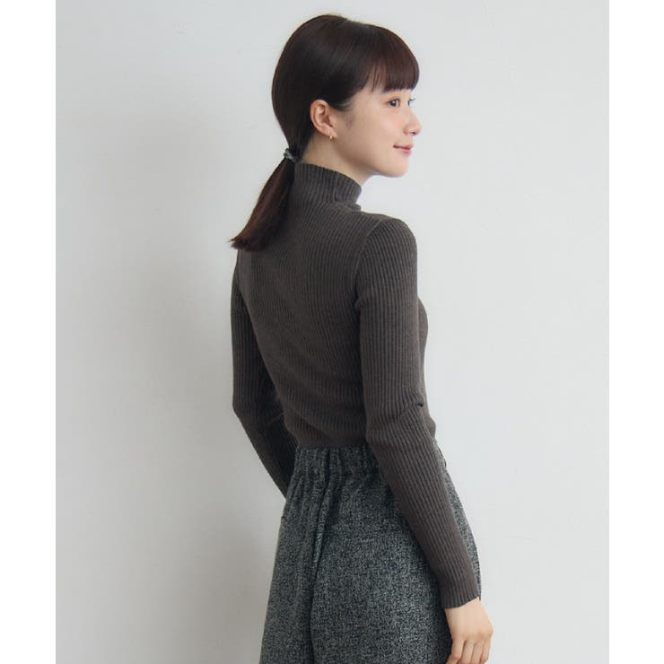 WEB限定カラー追加】リブハイネックニット[品番：RTGW0007328