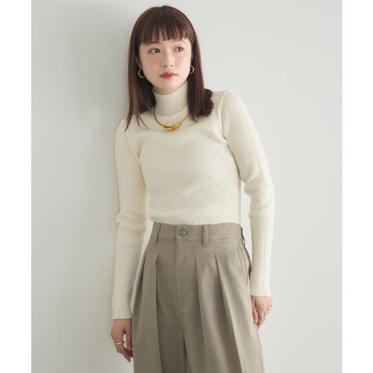 【WEB限定カラー追加】リブハイネックニット | RETRO GIRL | 詳細画像5 