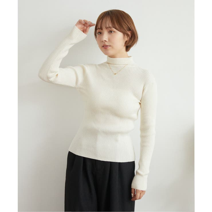 リブタートルニット ■レトロガール■着回し抜群/リブニット/インナー | RETRO GIRL | 詳細画像2 