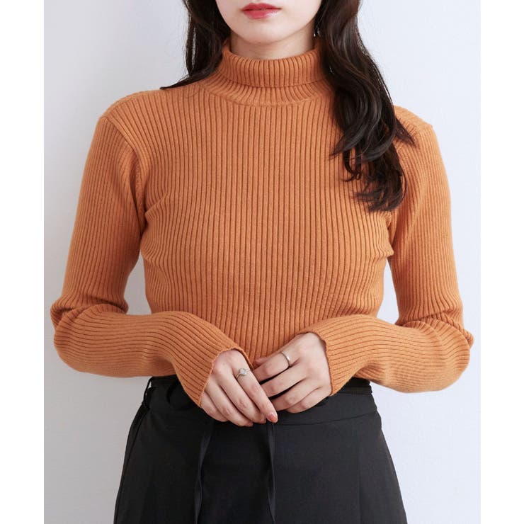 ORG0 | リブタートルニット ■レトロガール■着回し抜群/リブニット/インナー | RETRO GIRL