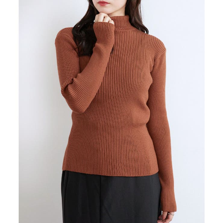 BRN0 | リブタートルニット ■レトロガール■着回し抜群/リブニット/インナー | RETRO GIRL