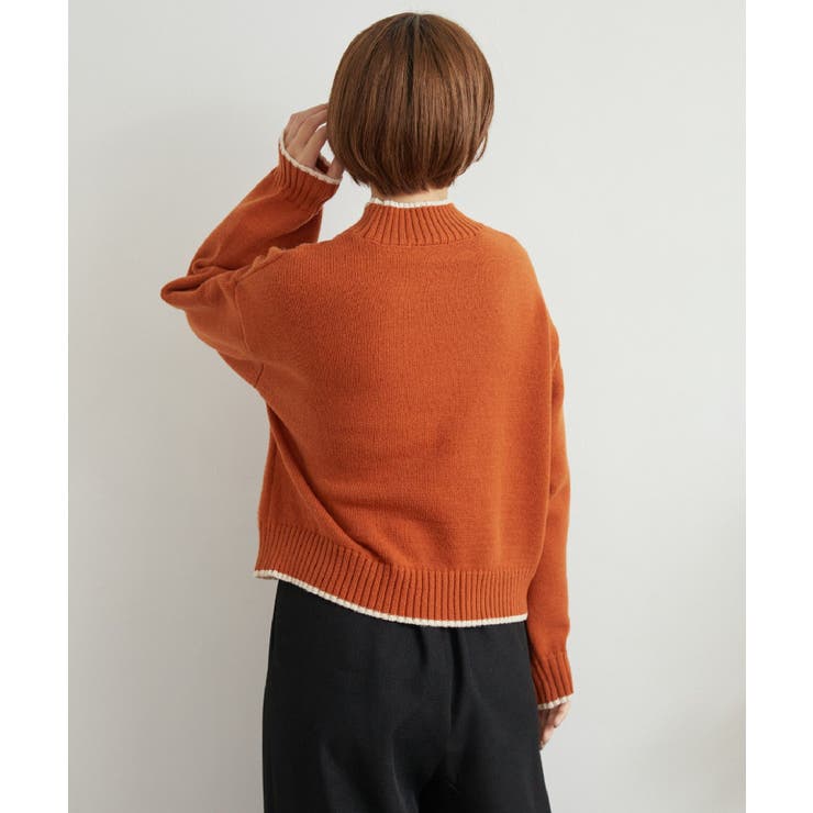 バイカラーニットPO 【レトロガール】ハイネックニットプルオーバー ライン | RETRO GIRL | 詳細画像25 