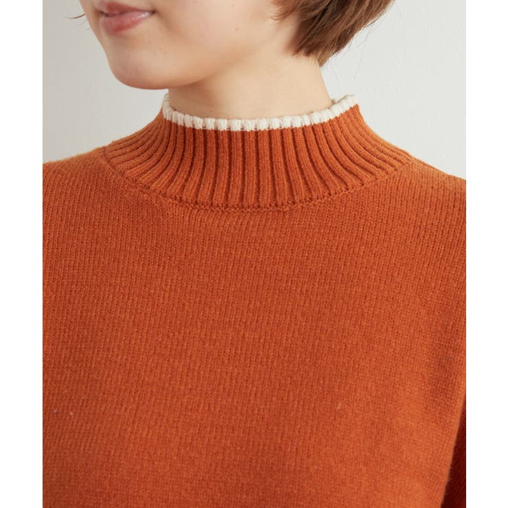 バイカラーニットPO 【レトロガール】ハイネックニットプルオーバー ライン | RETRO GIRL | 詳細画像26 