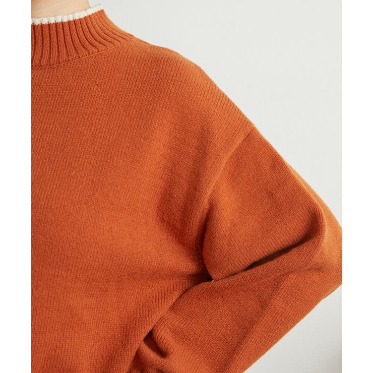 バイカラーニットPO 【レトロガール】ハイネックニットプルオーバー ライン | RETRO GIRL | 詳細画像28 