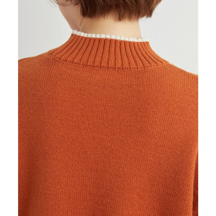 バイカラーニットPO 【レトロガール】ハイネックニットプルオーバー ライン | RETRO GIRL | 詳細画像29 