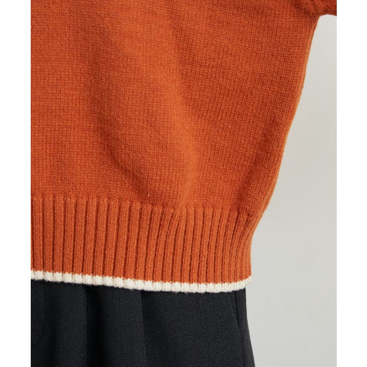 バイカラーニットPO 【レトロガール】ハイネックニットプルオーバー ライン | RETRO GIRL | 詳細画像30 