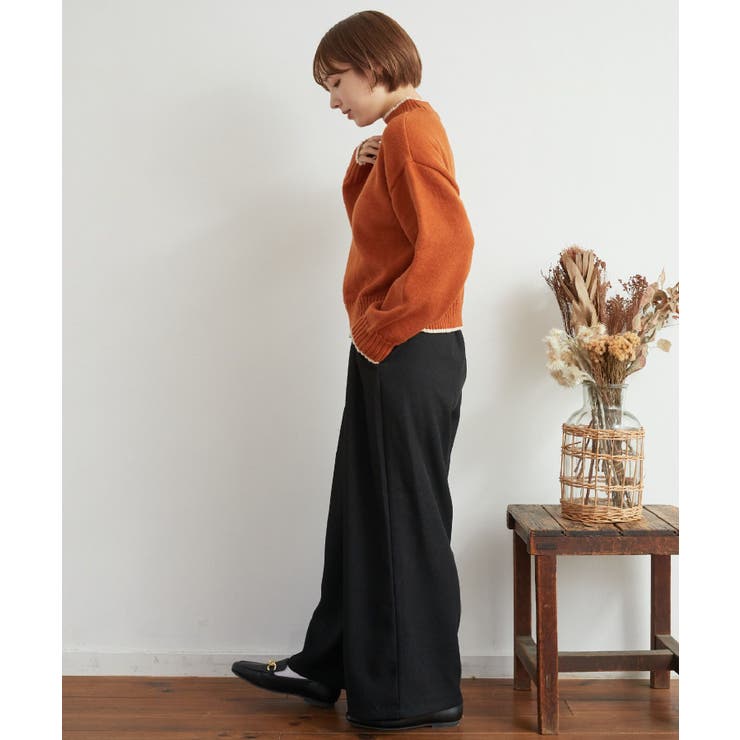 バイカラーニットPO 【レトロガール】ハイネックニットプルオーバー ライン | RETRO GIRL | 詳細画像32 