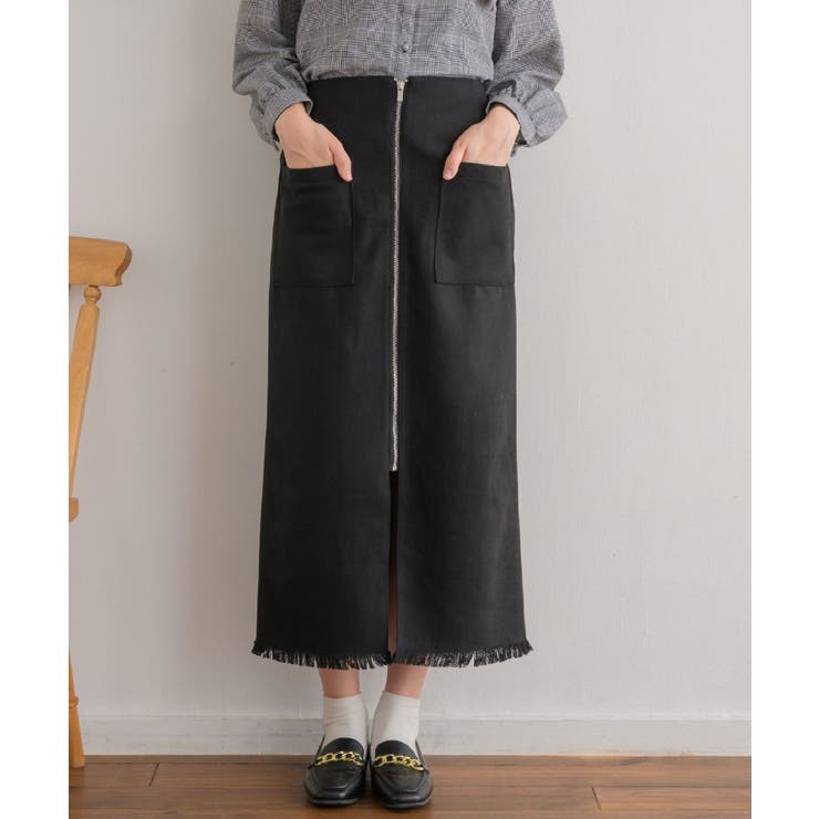 BLK1 | 前ジップナローSK | RETRO GIRL