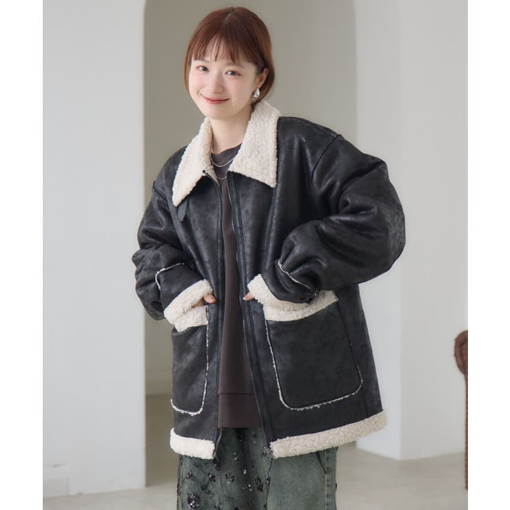 リバーシブル】BIGムートンジャケット[品番：RTGW0008432]｜RETRO GIRL