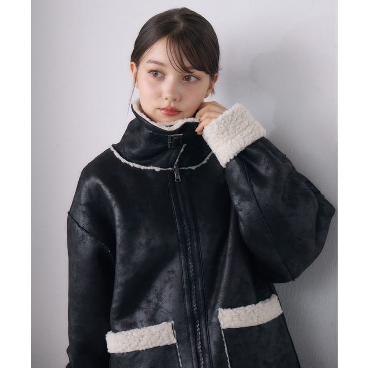 リバーシブル】BIGムートンジャケット[品番：RTGW0008432]｜RETRO GIRL