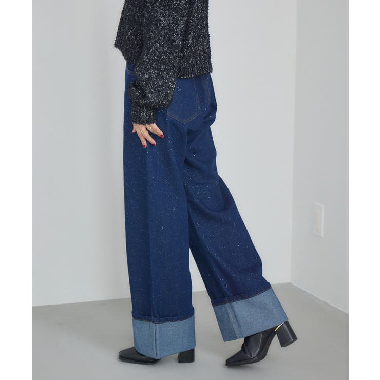 ロールアップラメデニムPT | RETRO GIRL | 詳細画像10 