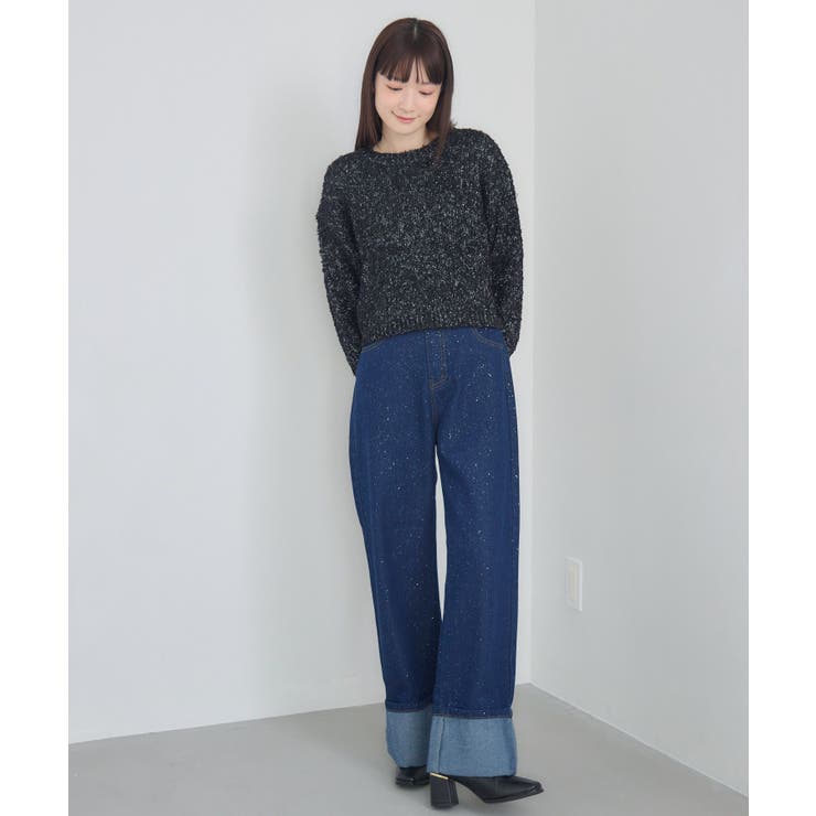 ロールアップラメデニムPT | RETRO GIRL | 詳細画像4 