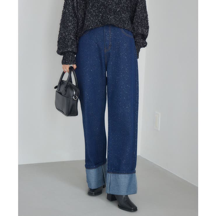 ロールアップラメデニムPT | RETRO GIRL | 詳細画像8 