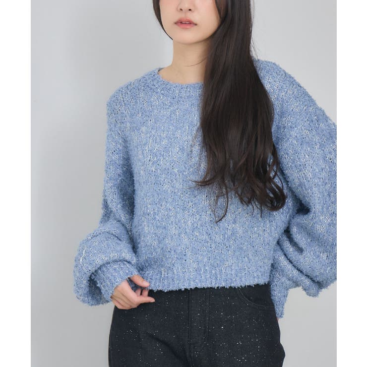 BLU0 | ラメ混リボンヤーンNT | RETRO GIRL