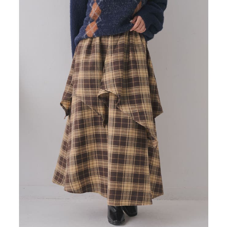 C/BRN | デザインフレアSK | RETRO GIRL