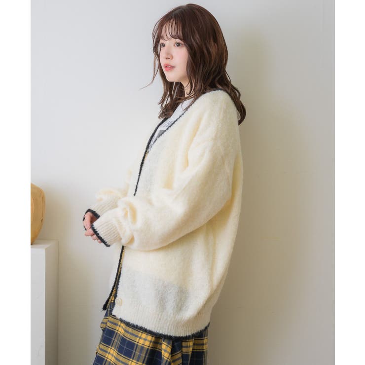 バイカラーBIGカーデ | RETRO GIRL | 詳細画像10 