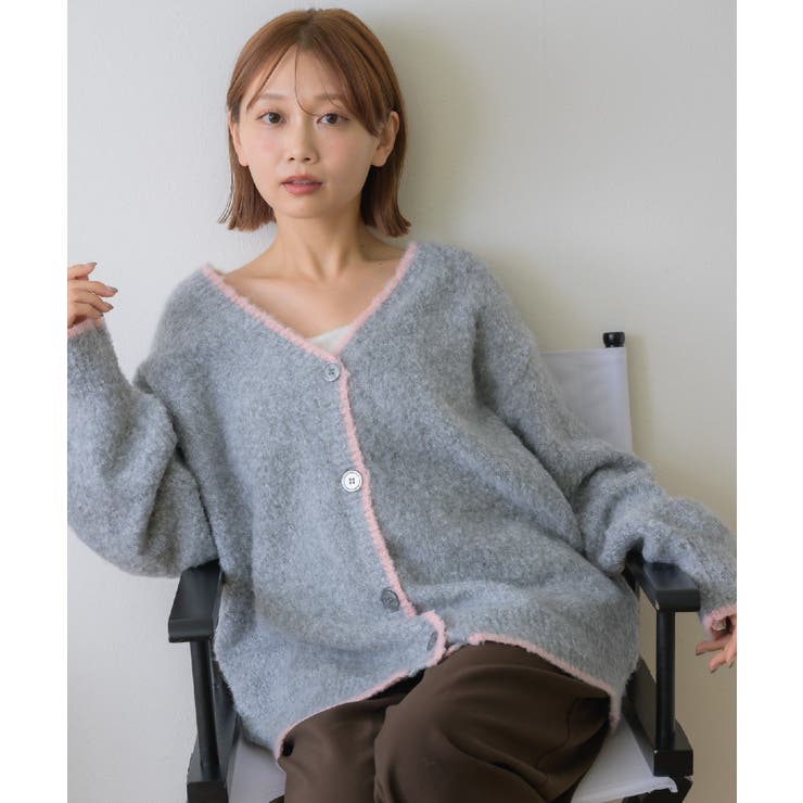 バイカラーBIGカーデ | RETRO GIRL | 詳細画像11 