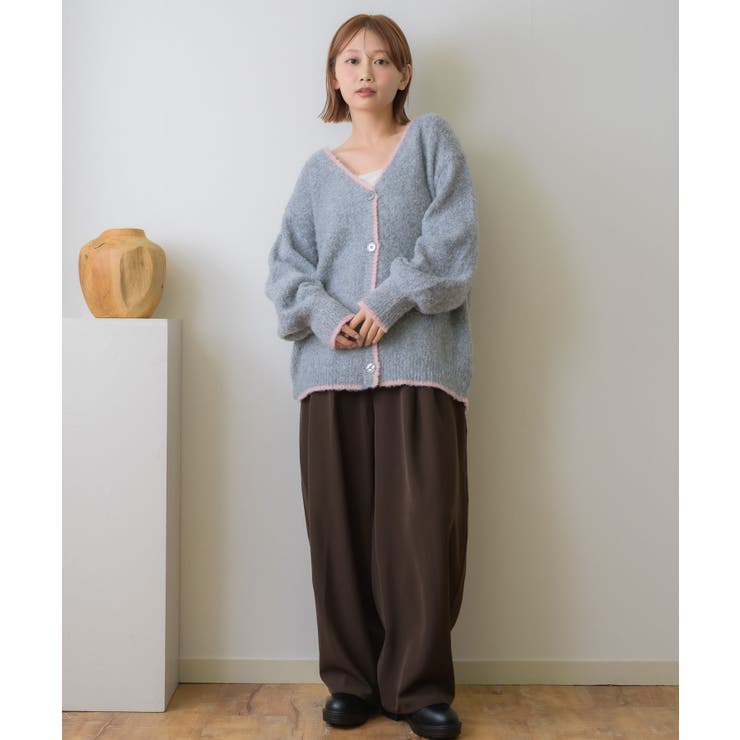 バイカラーBIGカーデ | RETRO GIRL | 詳細画像14 