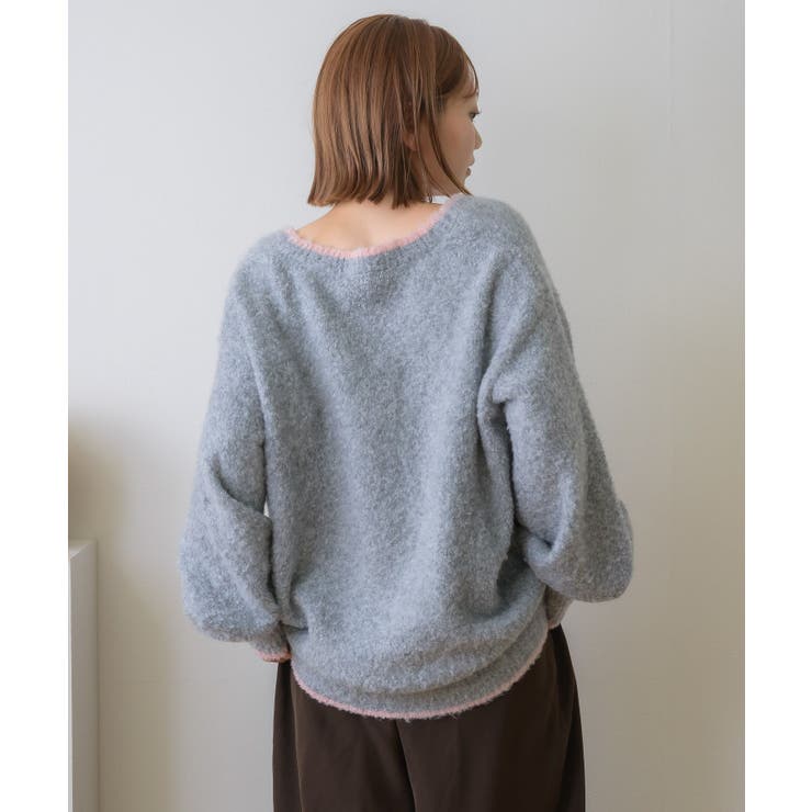 バイカラーBIGカーデ | RETRO GIRL | 詳細画像21 