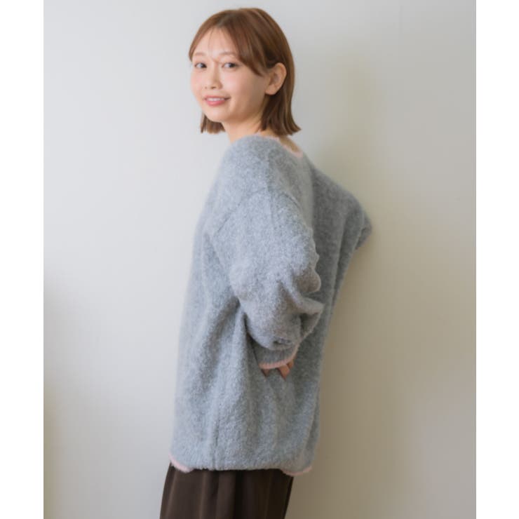 バイカラーBIGカーデ | RETRO GIRL | 詳細画像22 