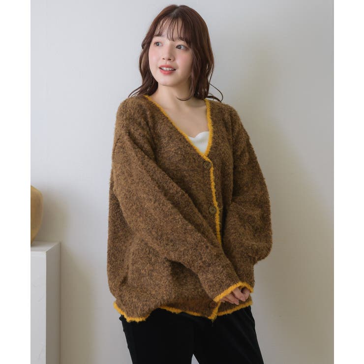 バイカラーBIGカーデ | RETRO GIRL | 詳細画像28 