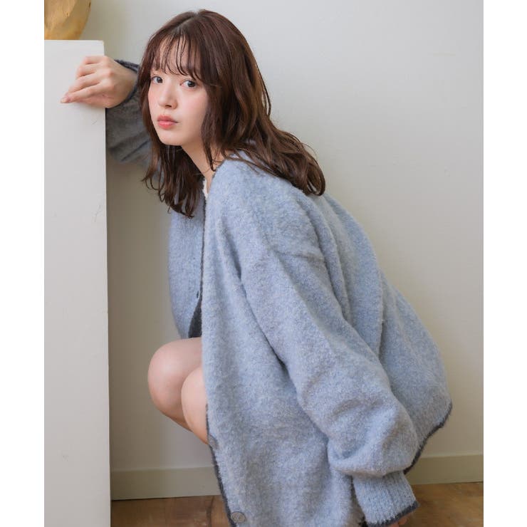 バイカラーBIGカーデ | RETRO GIRL | 詳細画像32 