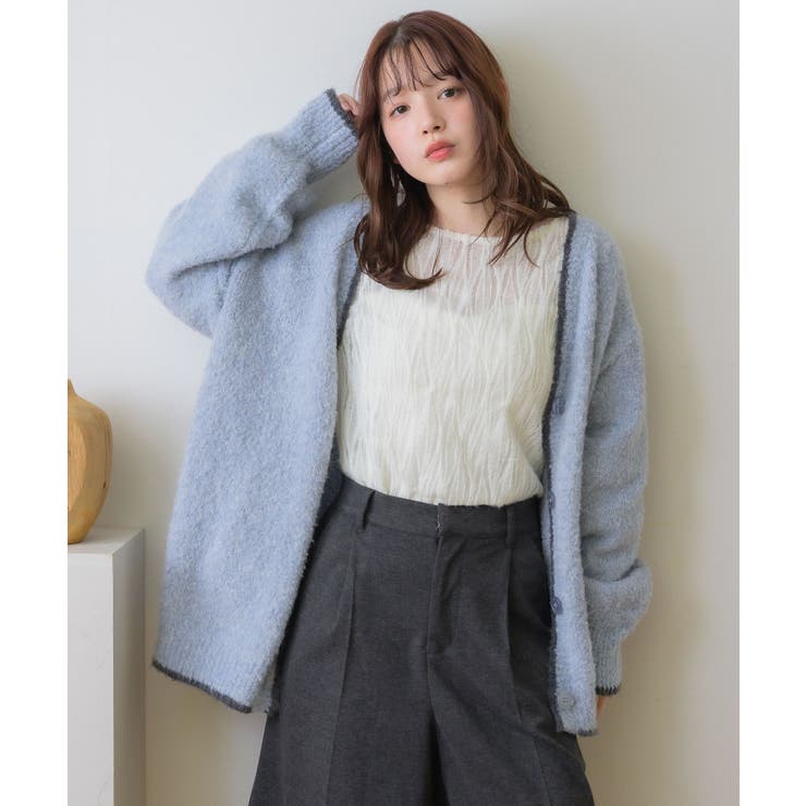 バイカラーBIGカーデ | RETRO GIRL | 詳細画像38 